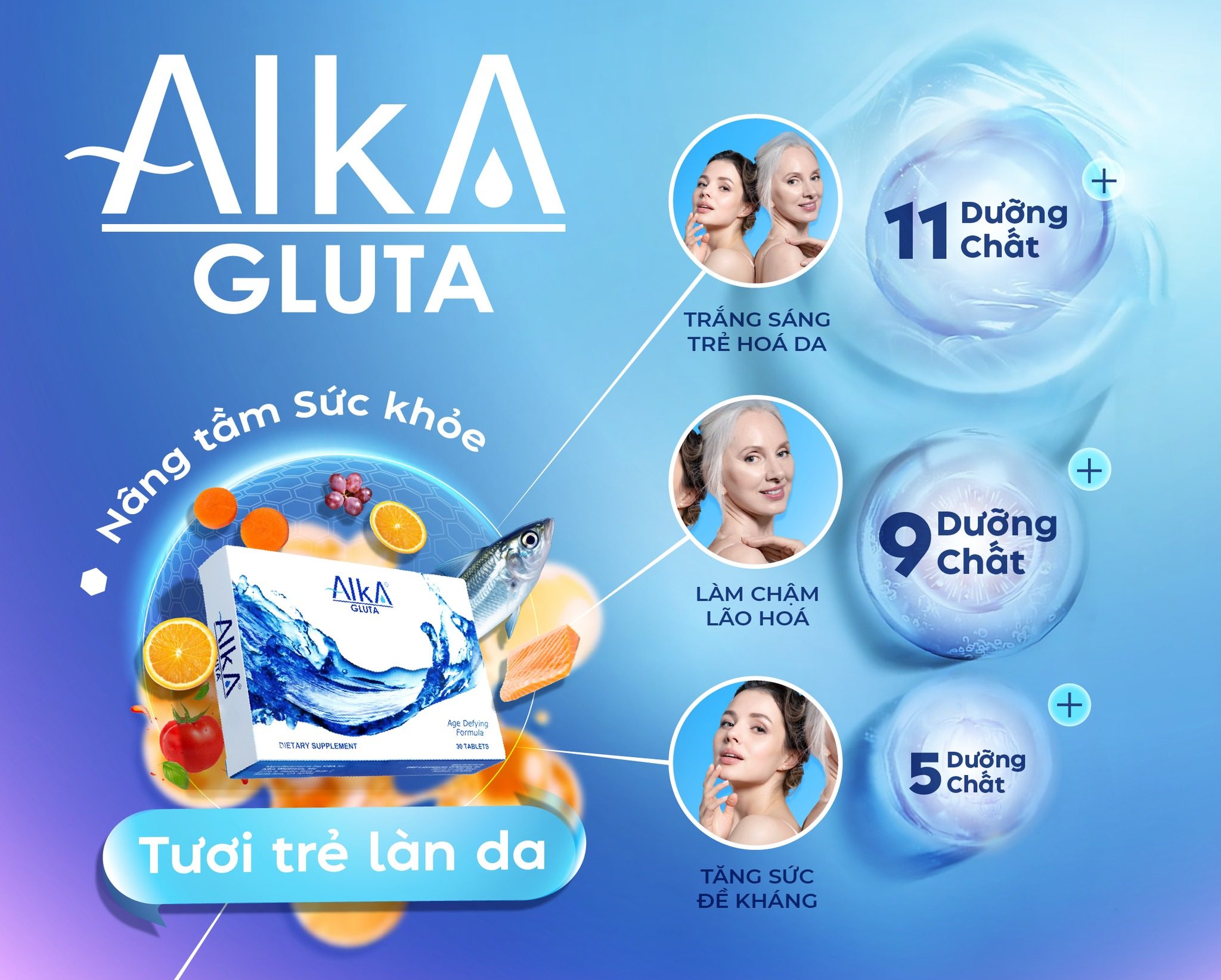 Vitamin khoáng chất thiết yếu cho làn da phụ nữ sau tuổi 30